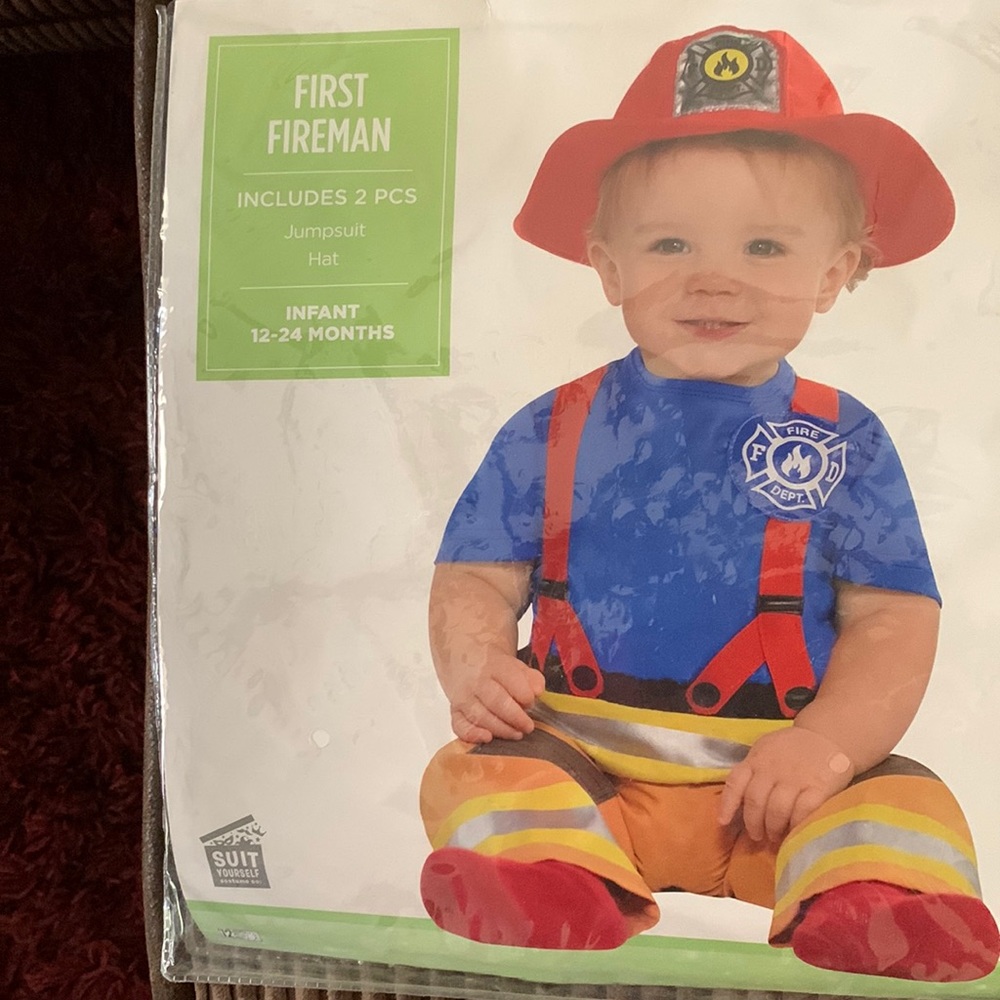 First Fireman Halloween costume (12-24m)